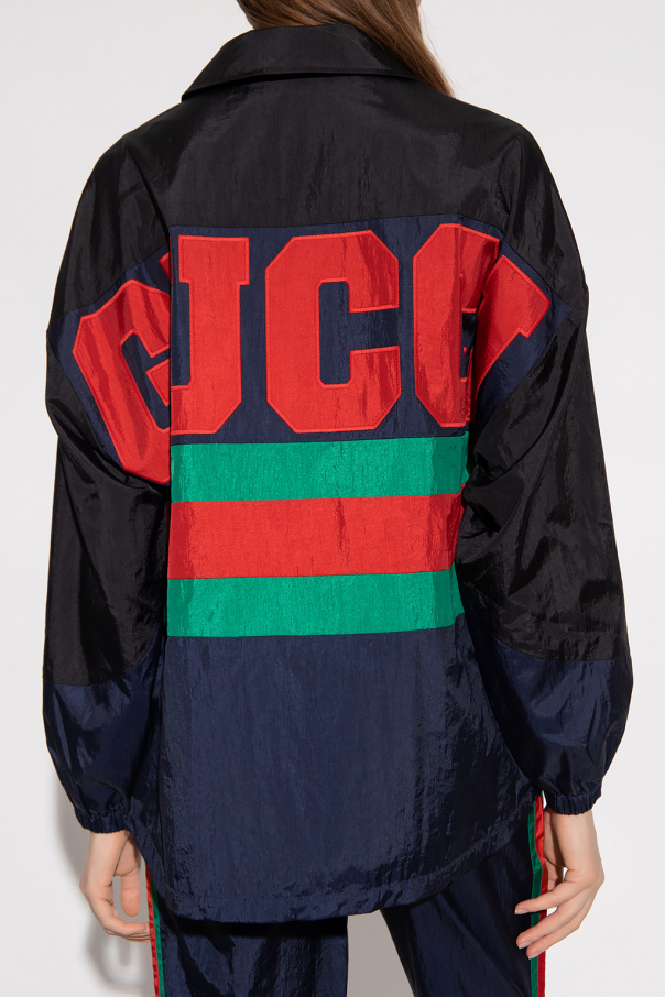 Gucci GG nylon jacquard jacket with Web | Yorkdale Mall